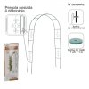 Pergola ogrodowa metalowa łuk uchwyt na róże kwiaty pnącza 240cm zielony